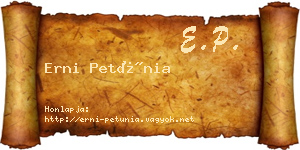 Erni Petúnia névjegykártya